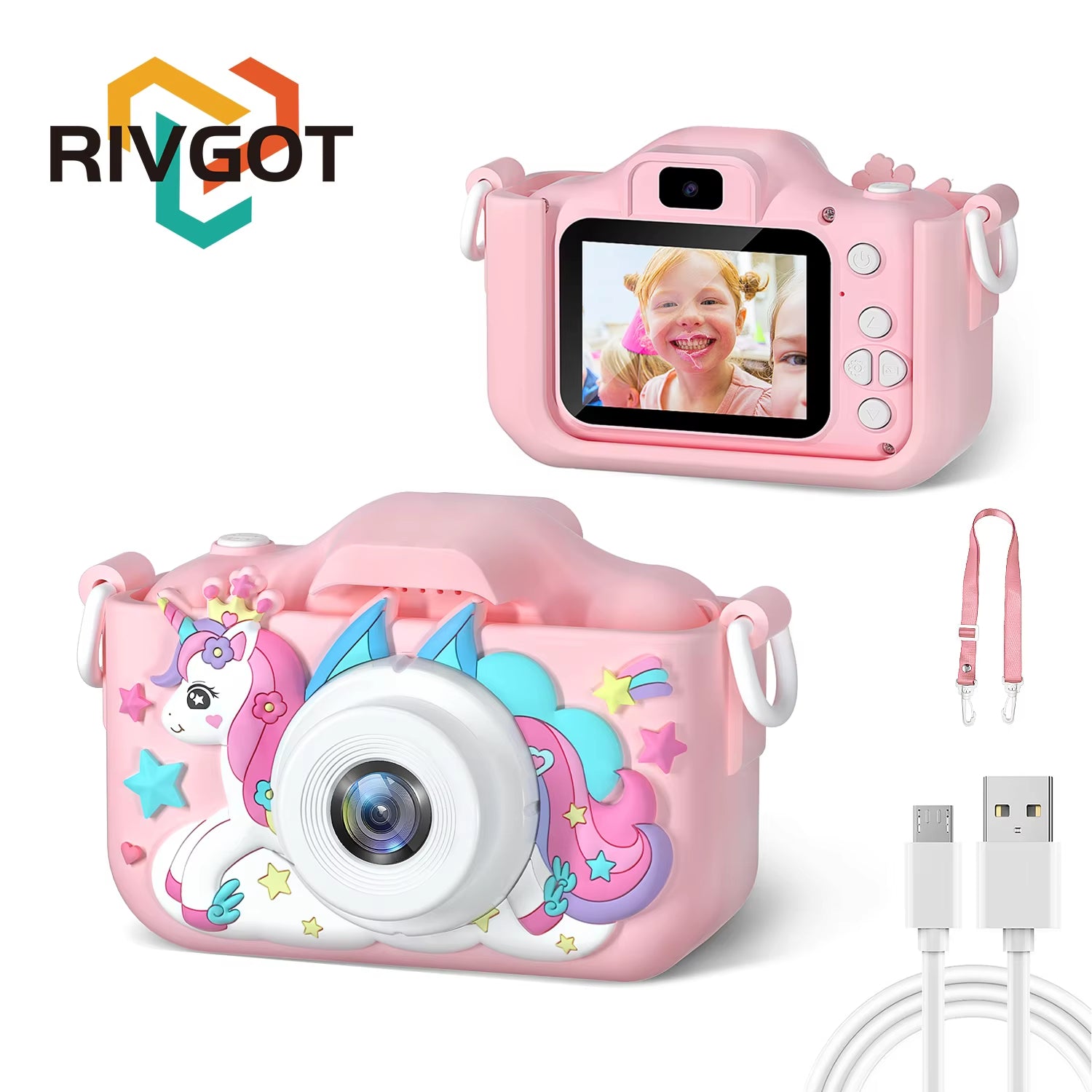 Children Camera 1080P HD Toddler Digital Video Camera 2.0-Inch Kids Camera with Silicone Cases Toys for Christmas Birthday Gifts