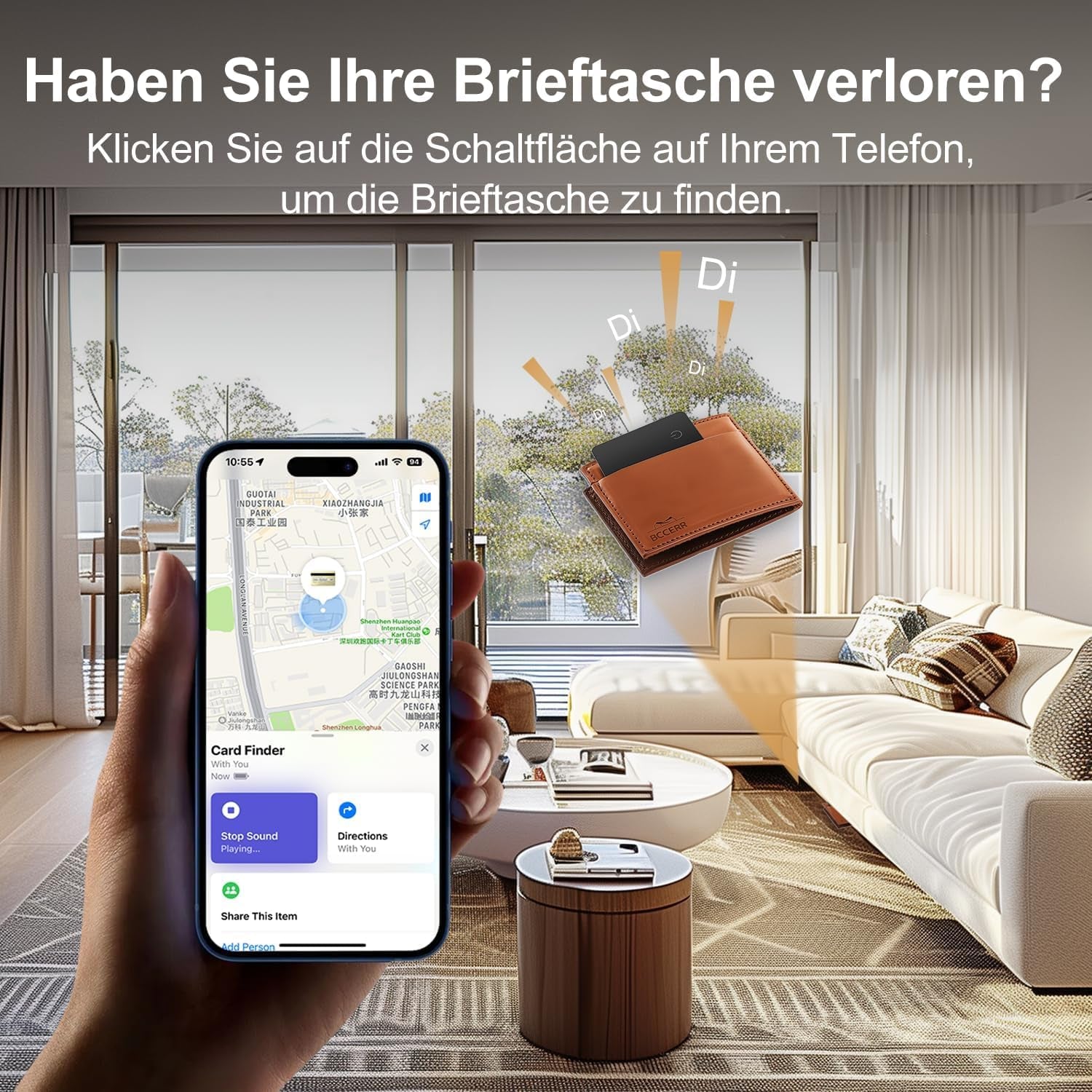 VINGNUT Wallet Tracker Card, Smart Tag Compatible Avec Apple Find My(Ios Uniquement), Résistant À L'Eau Ip67,Localisateurs D'Objets Pour Portefeuilles, Clés, Valise, Sac, Bagages,1 Paquet