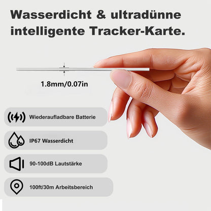 VINGNUT Wallet Tracker Card, Smart Tag Compatible Avec Apple Find My(Ios Uniquement), Résistant À L'Eau Ip67,Localisateurs D'Objets Pour Portefeuilles, Clés, Valise, Sac, Bagages,1 Paquet