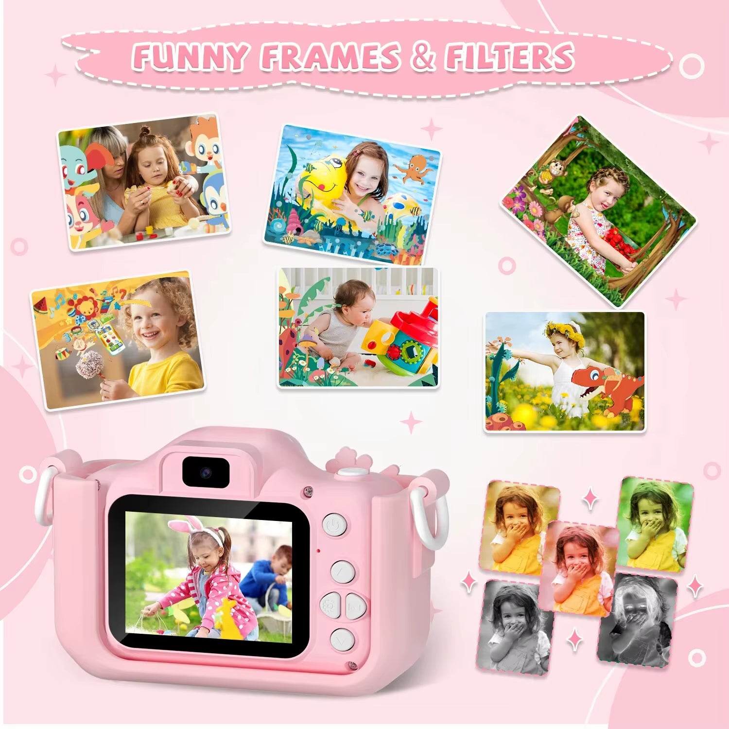 Children Camera 1080P HD Toddler Digital Video Camera 2.0-Inch Kids Camera with Silicone Cases Toys for Christmas Birthday Gifts