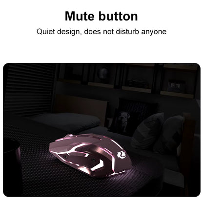 Gaming Mouse Rechargeable 2.4Gwireless Bluetooth Mouse Mute Ergonomic Mouse for Computer Laptop LED Backlit Mice for IOS Android